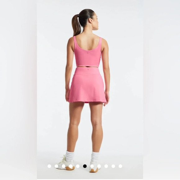 NEW All Access Carnation Pink Set: Center Stage Skort + V-Neck Tempo Crop Bra - Picture 5 of 16